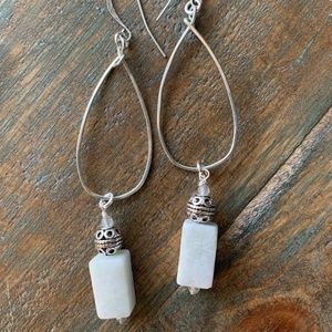 Square Cut Amazonite Earrings